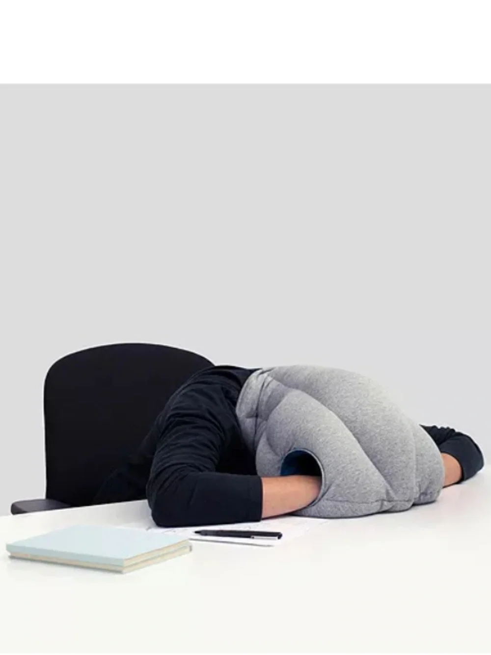 OSTRICHPILLOW Original Napping Pillow, Blue/Grey, NWT